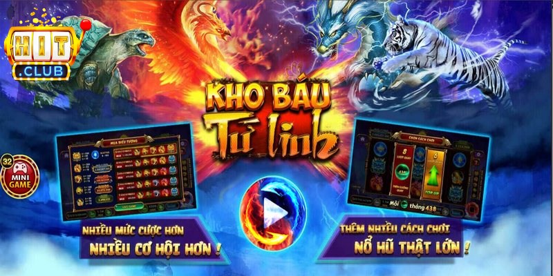 Kho Báu Tứ Linh Hitclub - Siêu Phẩm Nổ Hũ Hot Số 1 2 Trải nghiệm Kho Báu Tứ Linh bậc nhất vô cùng thuận tiện